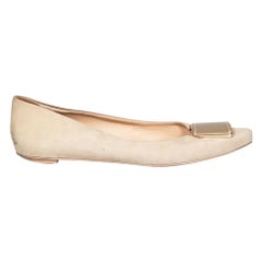 Tod's Beige Ballettschuhe aus Wildleder Größe IT 39,5