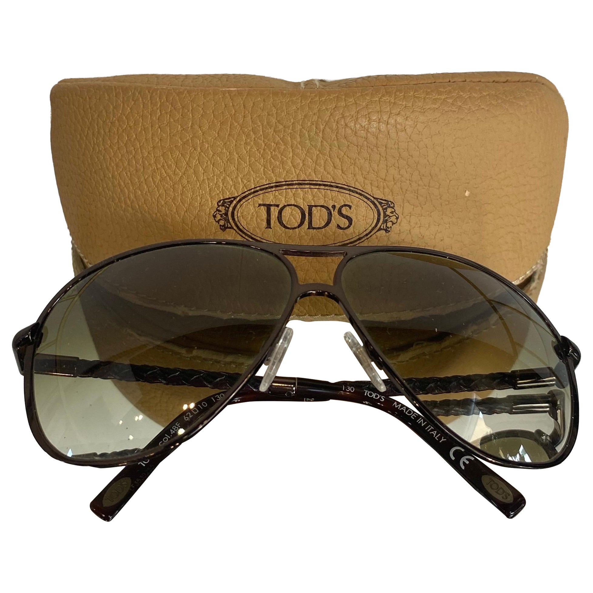 Occhiali da sole aviator neri di Tod's. in vendita