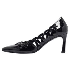 Décolleté a punta in pelle nera tagliata di Tod's Taglia 36