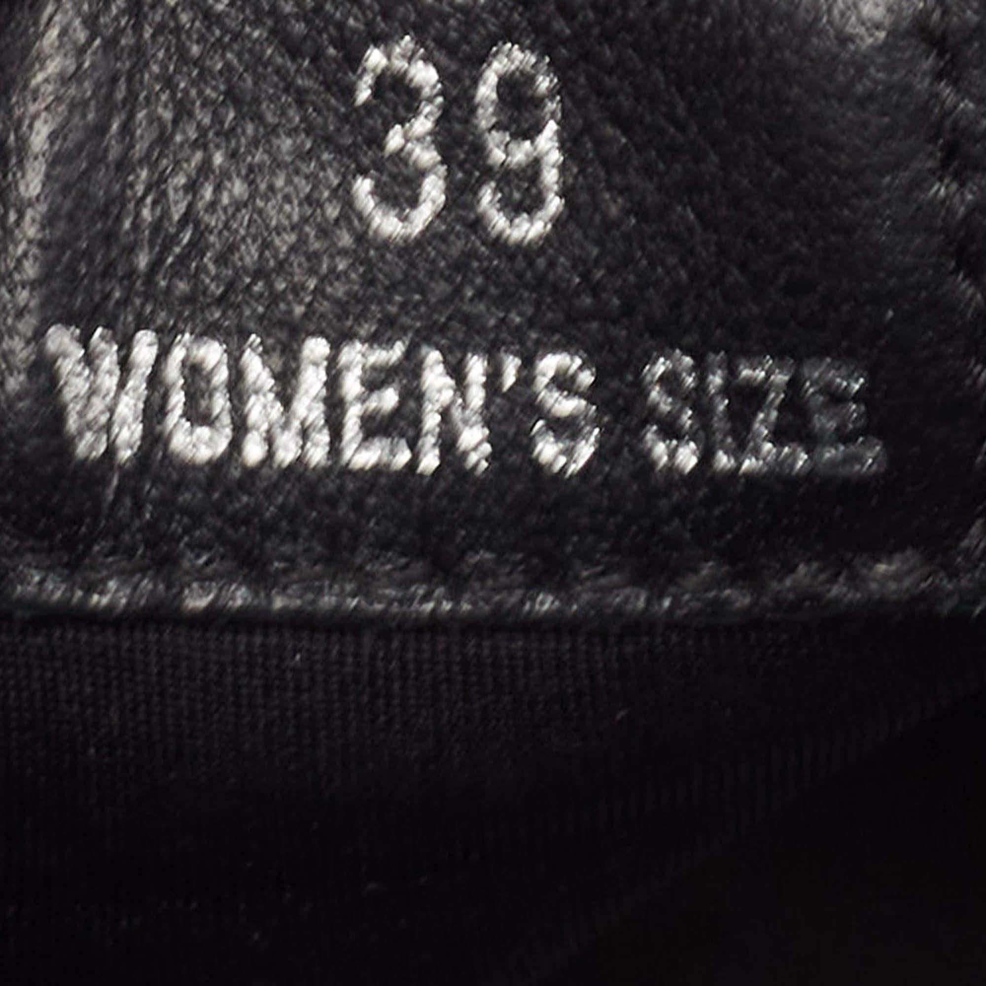 Tod's Black Glitter Knit Fabric Low Top Sneakers Size 39 For Sale 4