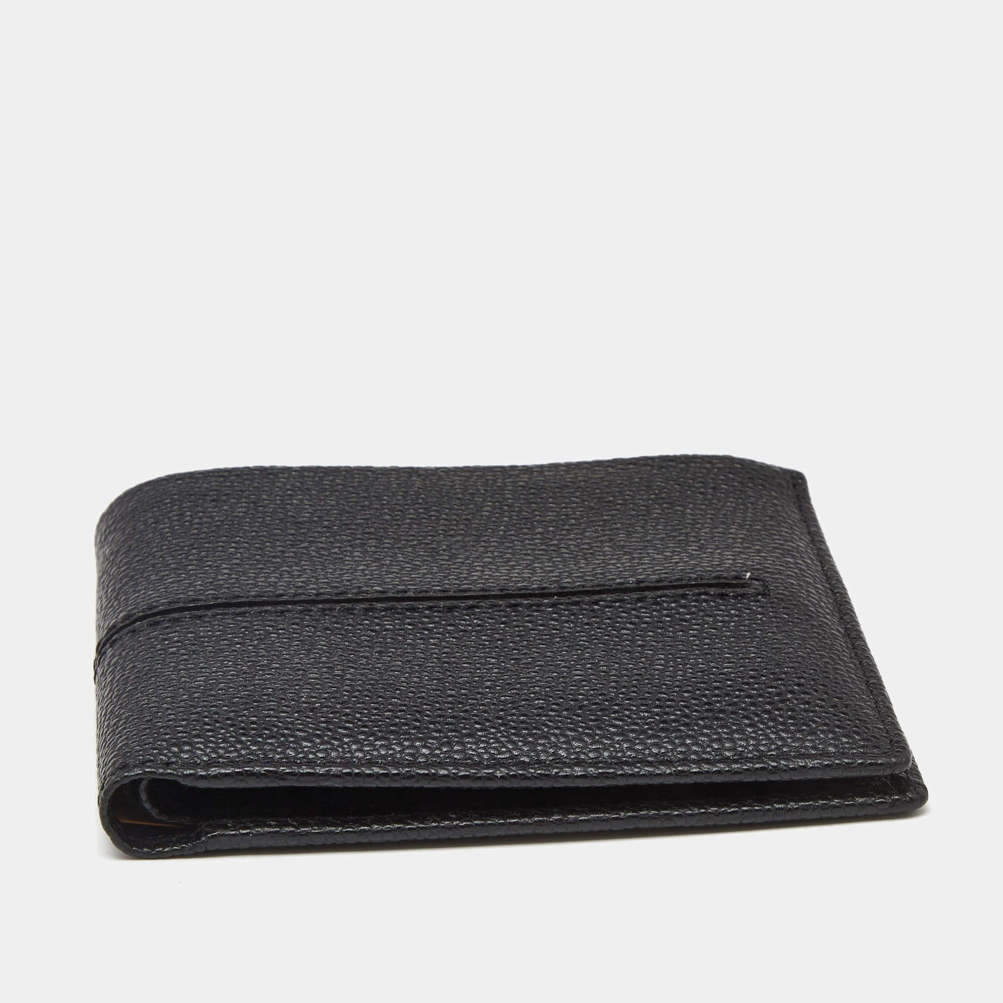 Tod's Black Leather Bifold Compact Wallet 3
