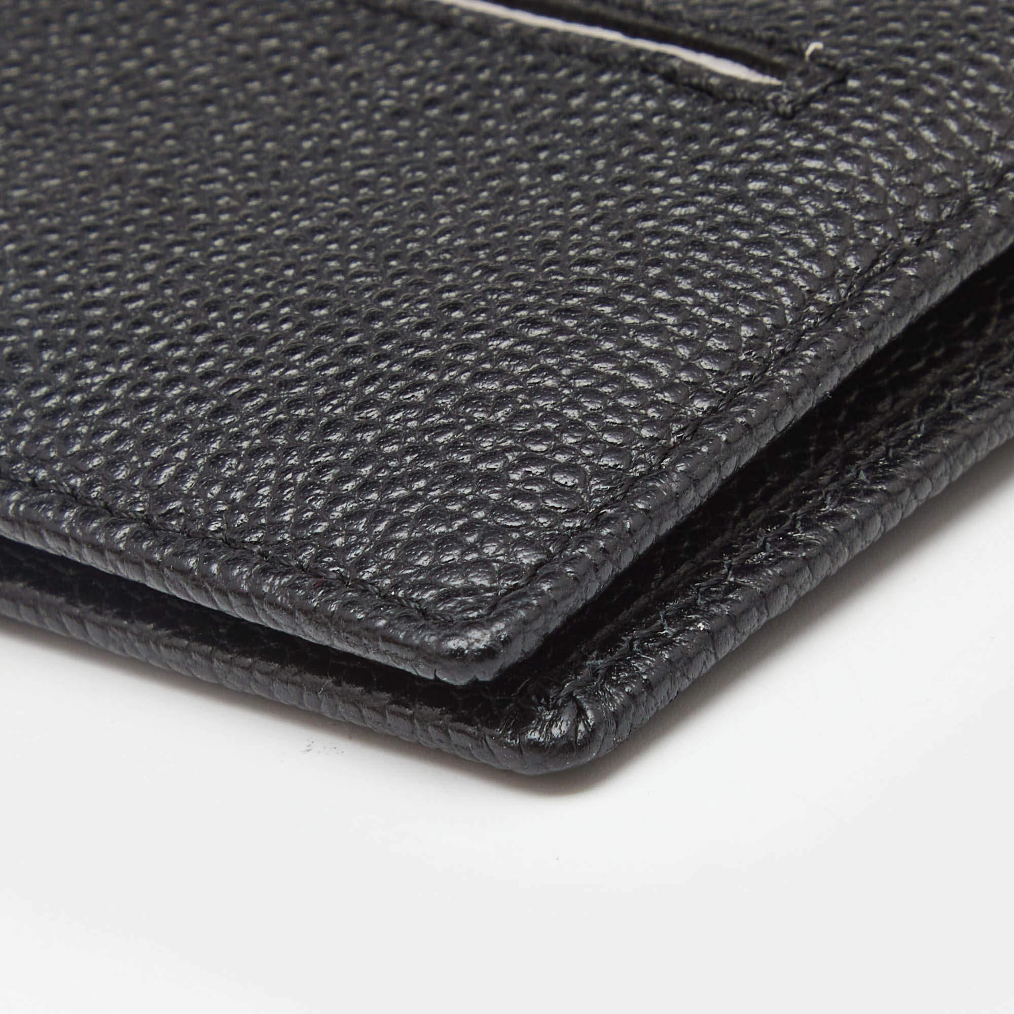 Tod's Black Leather Bifold Compact Wallet 4