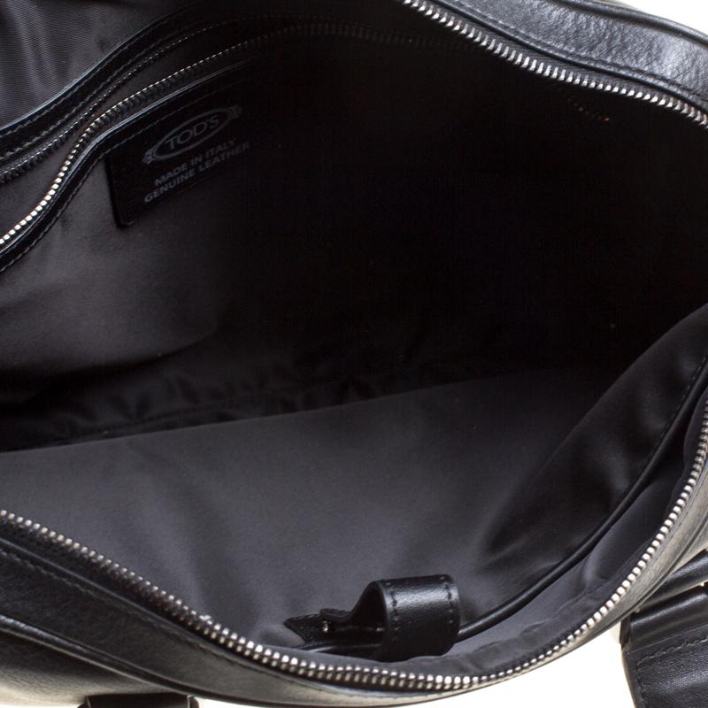 Tod's Black Leather Briefcase 3