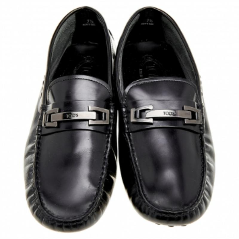 Noir Tod's cuir noir  Boucle  Mocassins taille 41,5 en vente