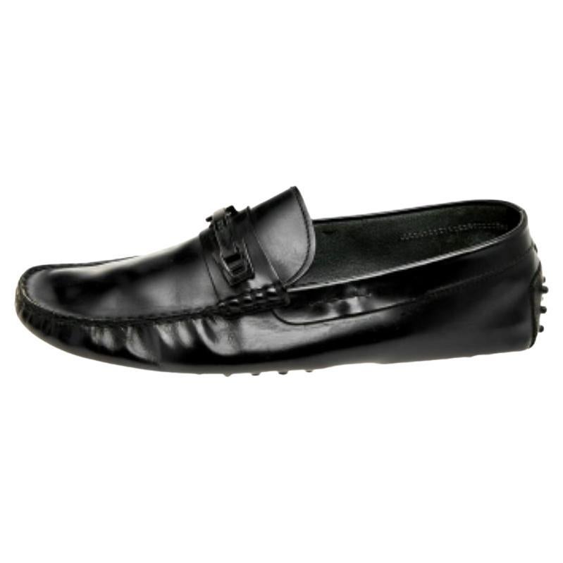 Tod's Mocassins à boucle en cuir noir Taille 44.5