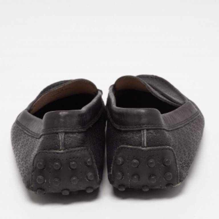 Tod's Black Leather Driving Loafers Size 38 3