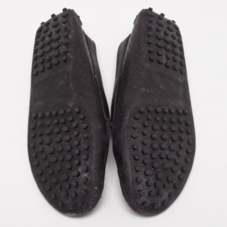 Tod's Black Leather Driving Loafers Size 38 4