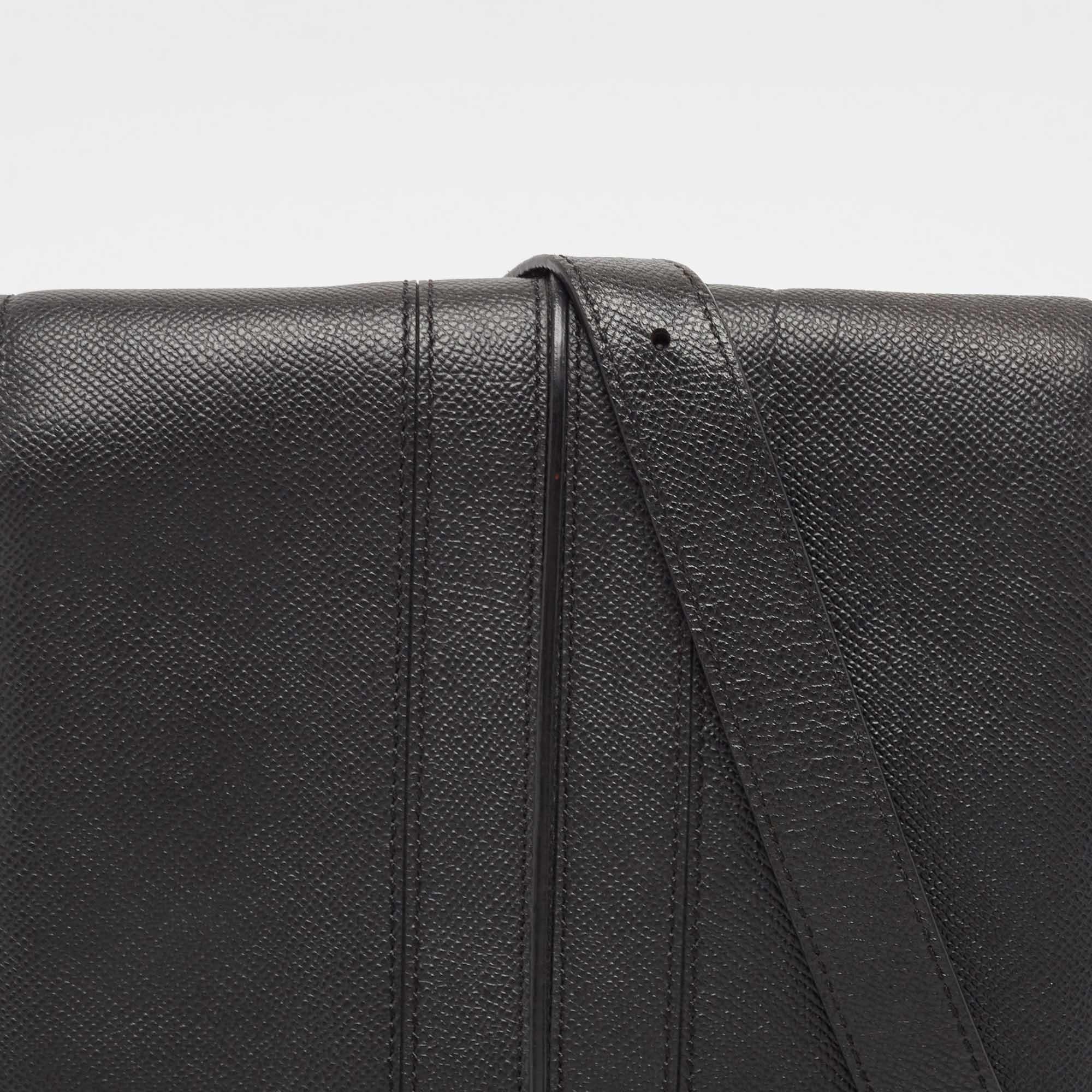 Tod's Bolso Mensajero con Solapa de Piel Negro en venta 1