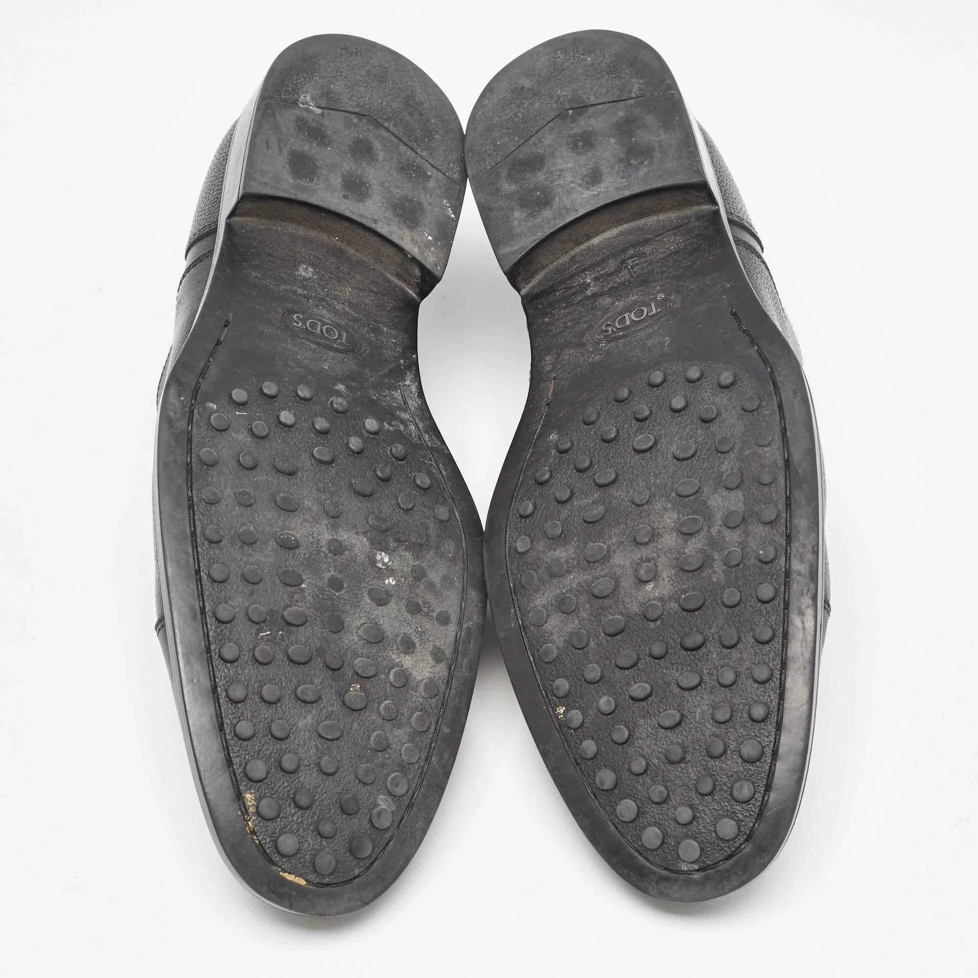 Tod's Black Leather Lace Up Oxfords Size 43 2