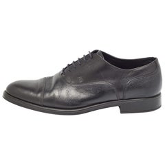 Tod
s Black Leather Lace Up Oxfords Size 43