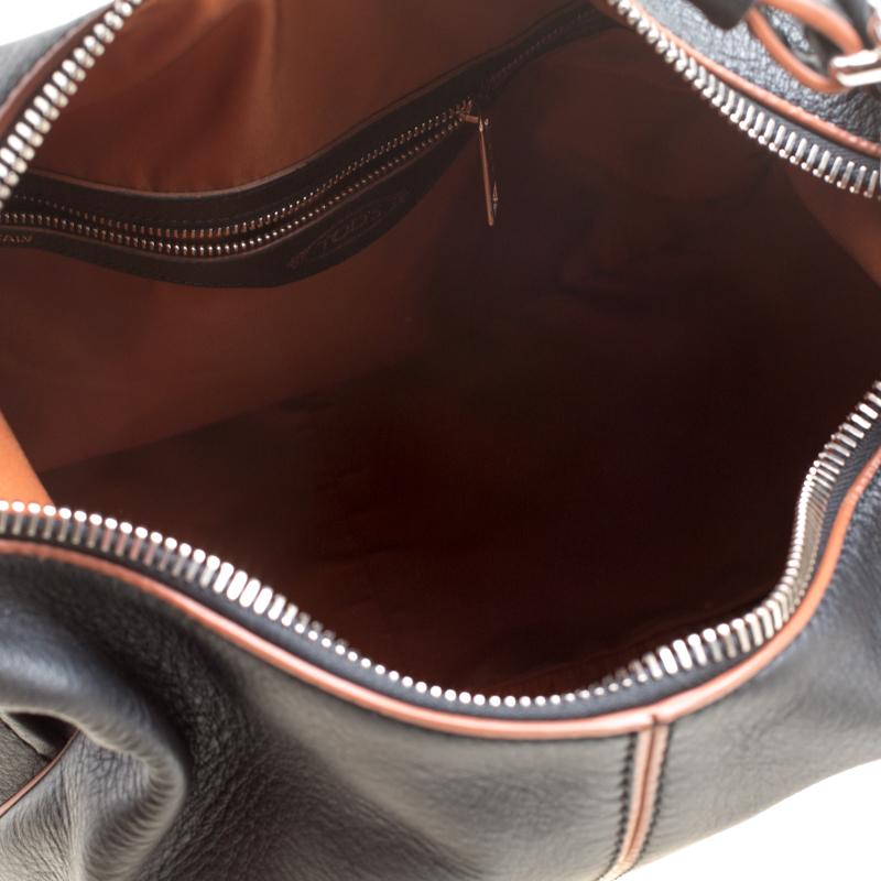 Tod's Black Leather Medium Miky Top Handle Shoulder Bag 1
