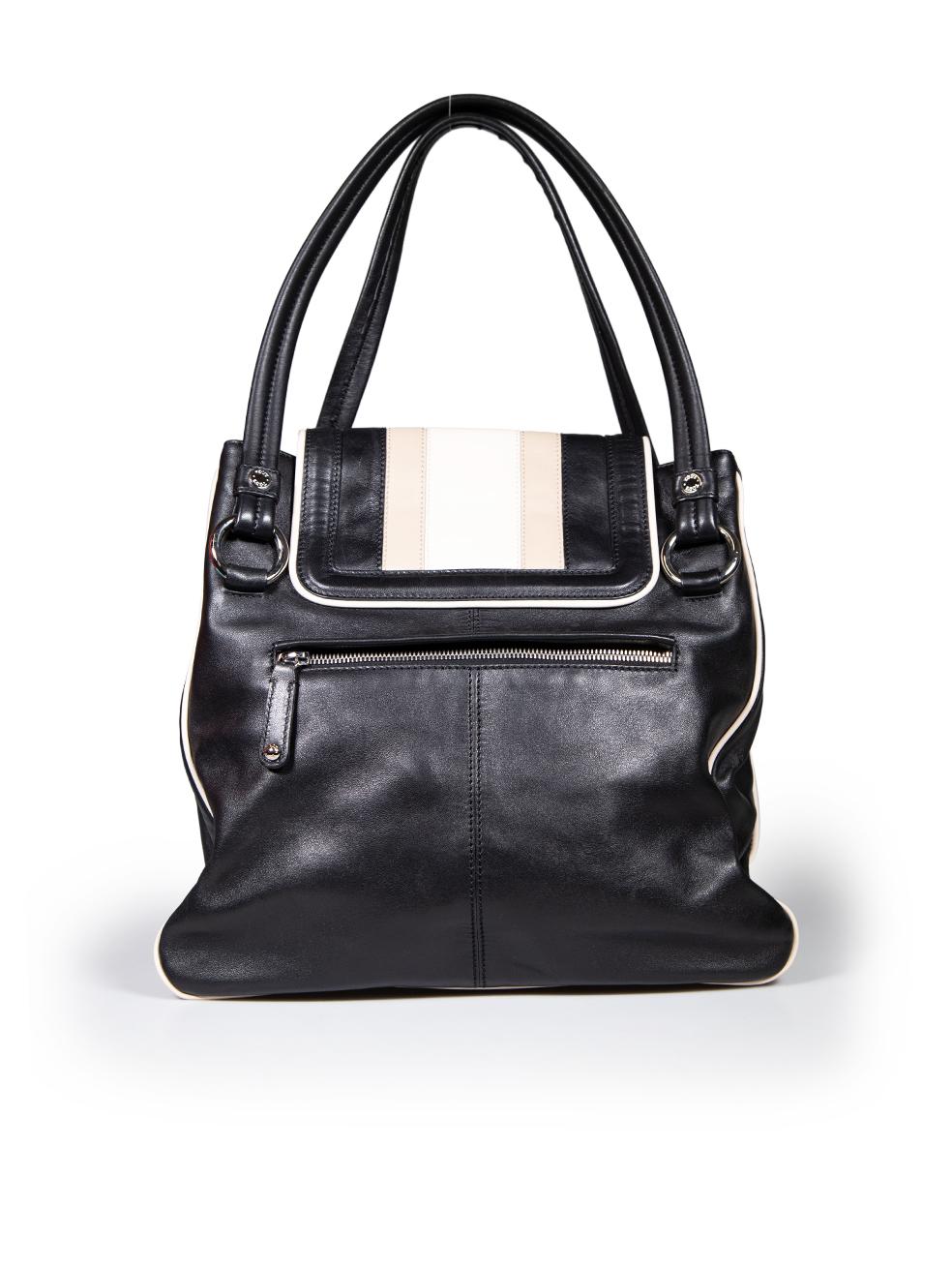 Tod's Black Leather Panelled Shoulder Bag In Good Condition For Sale In London, GB