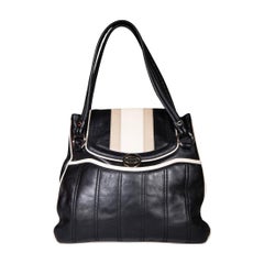 Tod's Black Leather Panelled Shoulder Bag