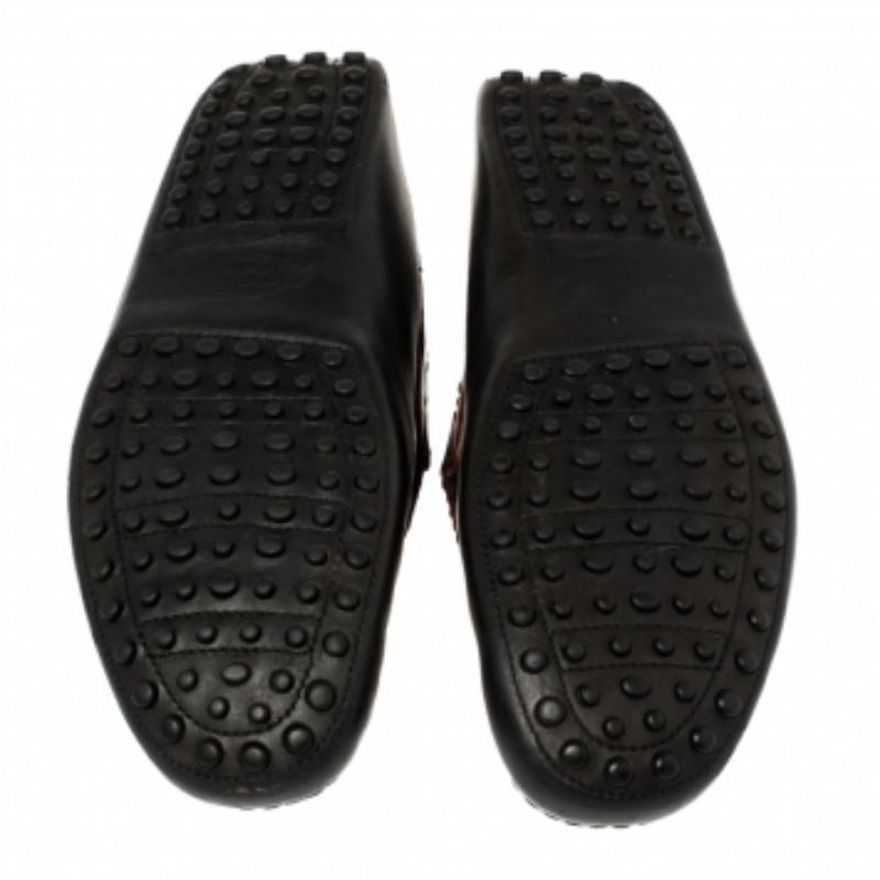 Tod's Black Leather Penny Loafers Size 43 In Good Condition For Sale In Dubai, Al Qouz 2