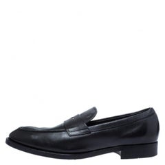 Tod's Black Leather Penny Loafers Size 44.5