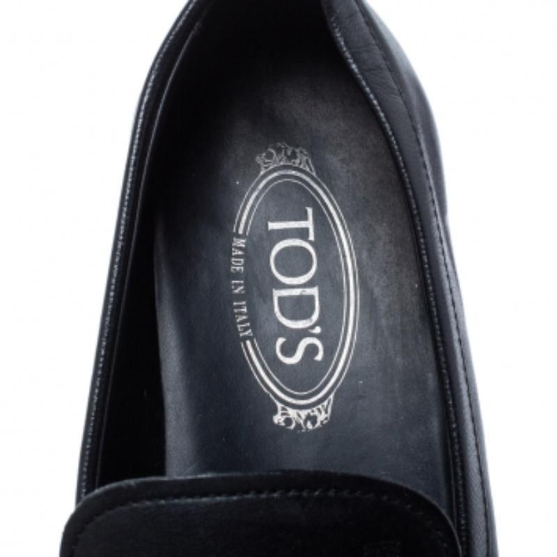 Tod's Penny Loafers aus schwarzem Leder, Größe 44,5 im Angebot 1