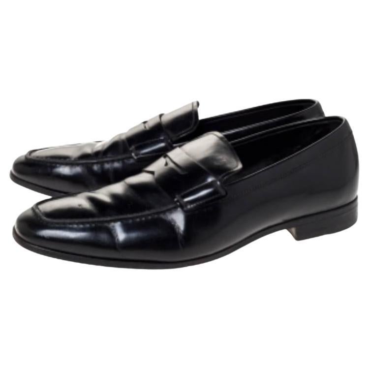 Tod's Schwarz Leder Penny Slip On Loafers Größe 40 im Angebot