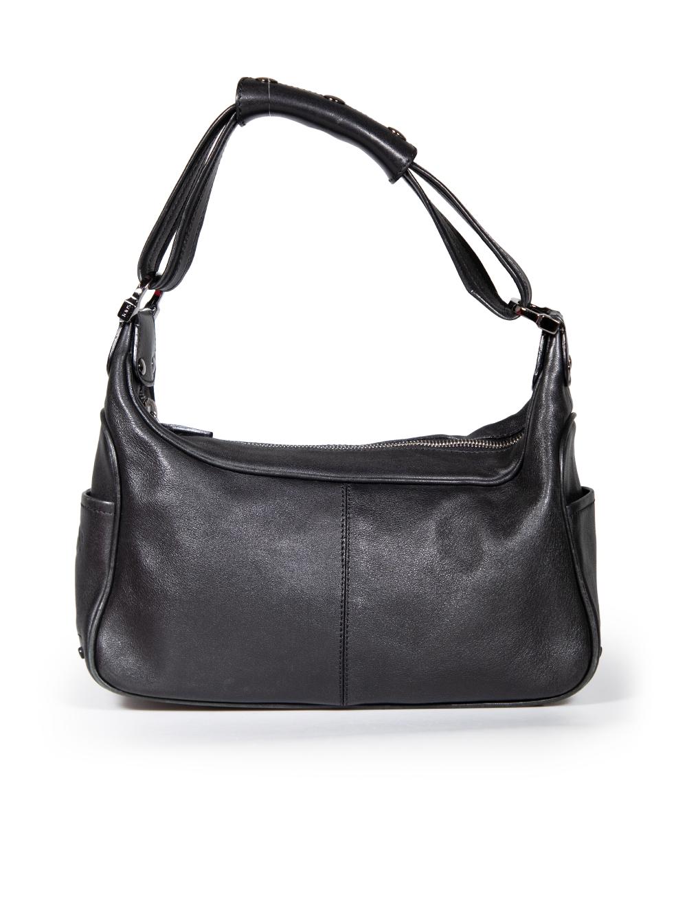 Tod's Black Leather Shoulder Mini Bag In Good Condition In London, GB