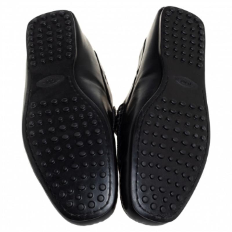 Men's Tod's Black Leather Slip on Loafer Size 43 For Sale