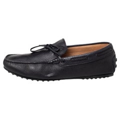 Tod's Black Leather Slip On Loafers Size 40