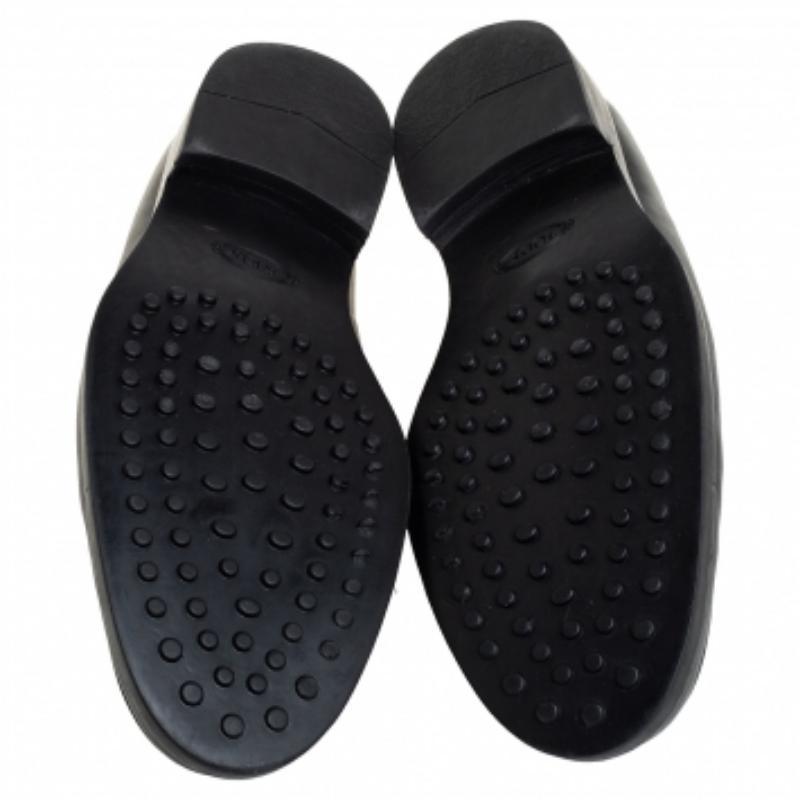 Tod's Black Leather Slip On Loafers Size 41 For Sale 2