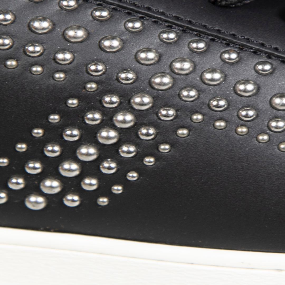 Tod's Black Leather Studded Casseta Trainers Size IT 40 For Sale 1