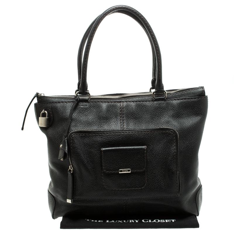 Tod's Black Leather Tote 8