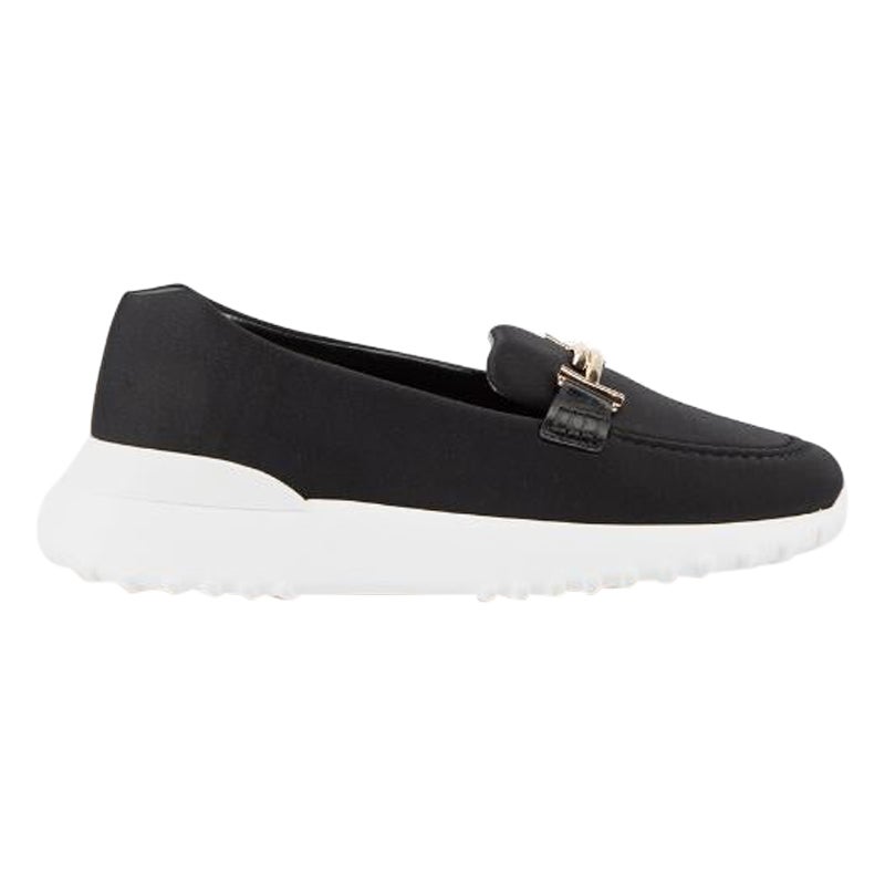 Tod's Black Neoprene Double T Loafers Size IT 39.5