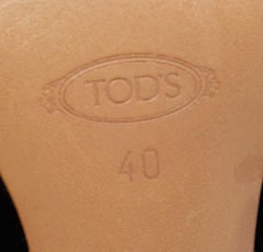 Tod's Black Patent and Leather Block Heel Square Toe Pumps Size 40