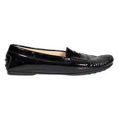 Tod's Black Patent Leather Gommino Flats Size IT 41.5