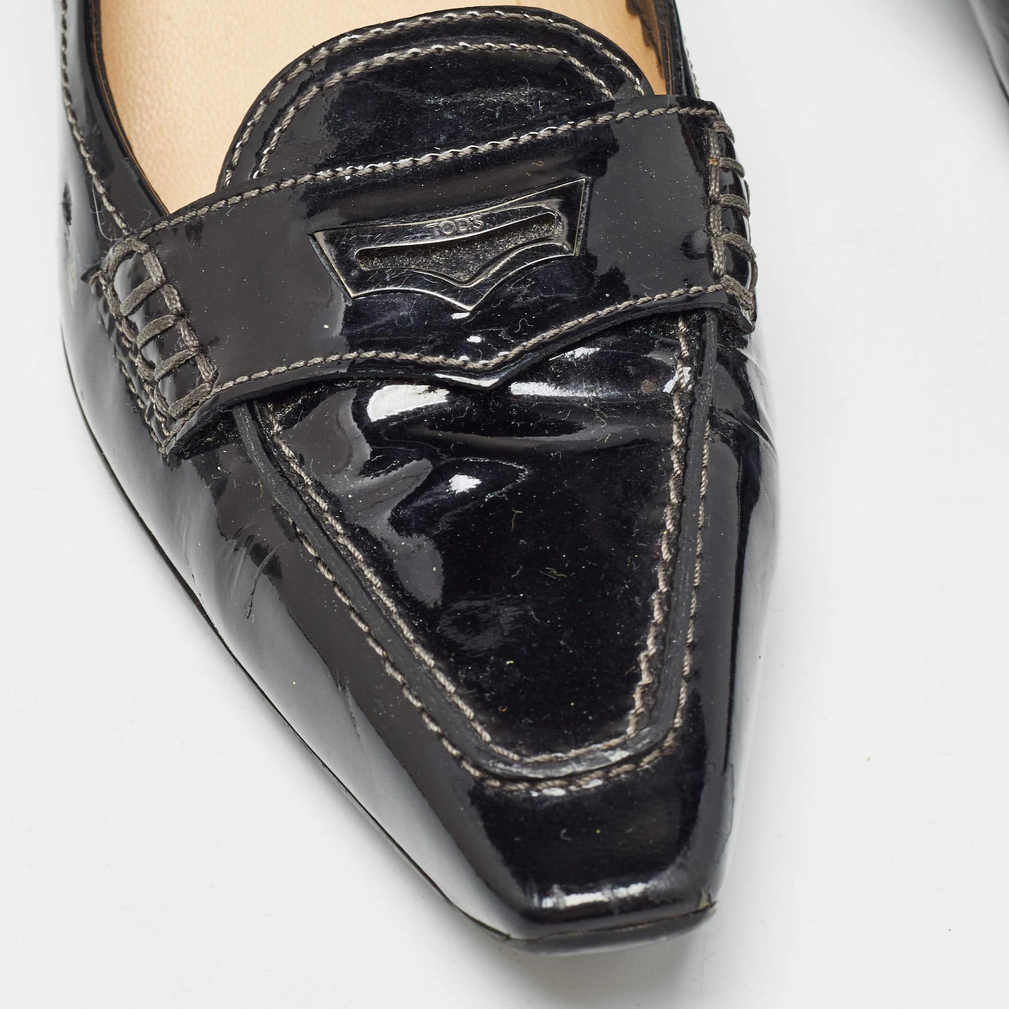 Bombas mocasines Tod's de charol negro talla 39 en venta 2