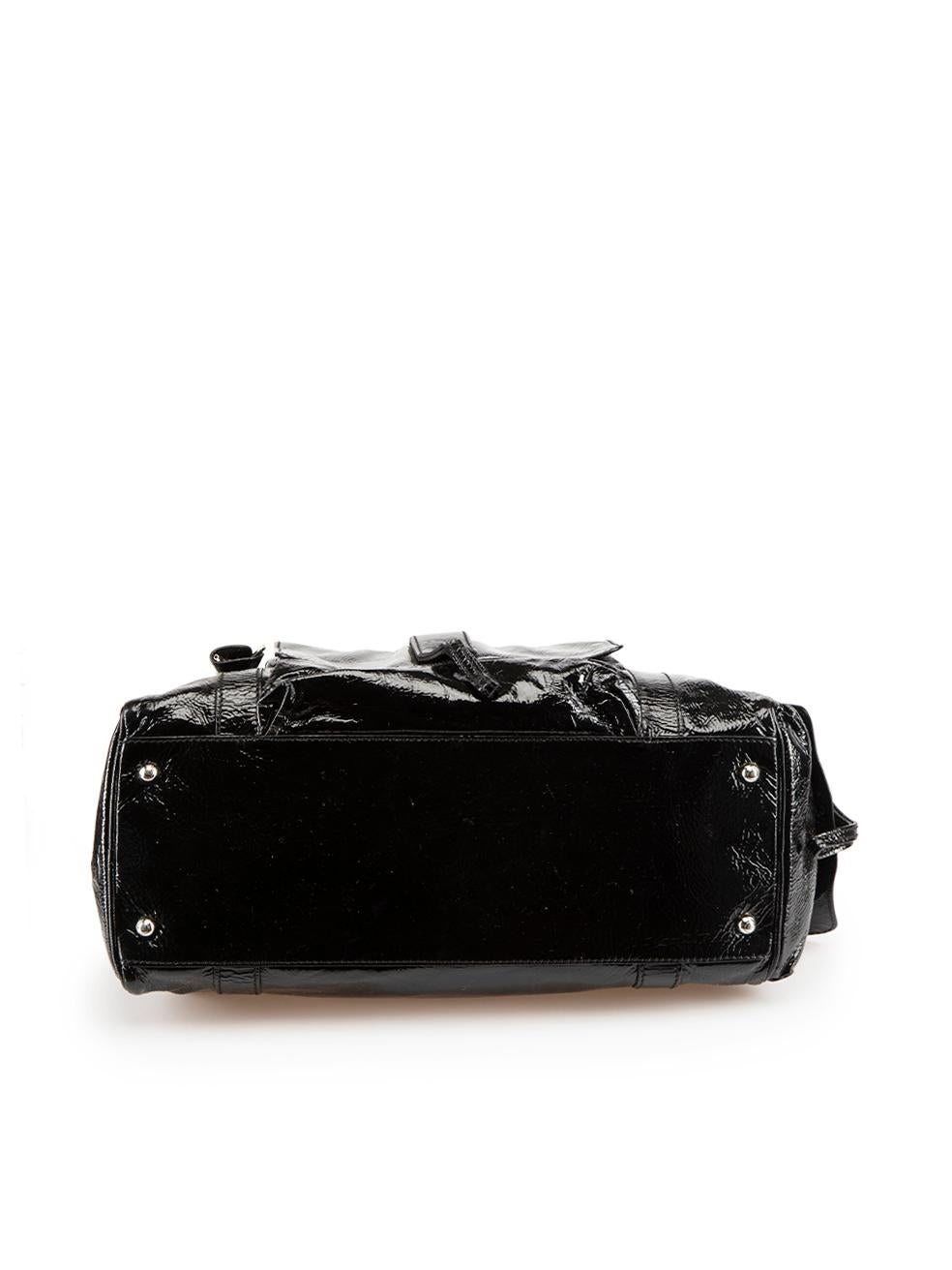 Women's Tod's Black Patent Leather Medium Shoulder Bag