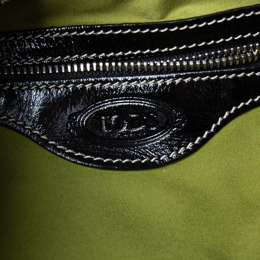 Tod's Black Patent Leather Side Pocket Hobo 1