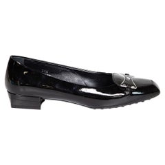 Tod
s Black Patent Leather Square Toe Pumps Size IT 34.5