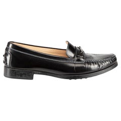 Tod's Black Patent Penny Loafers Size IT 39.5