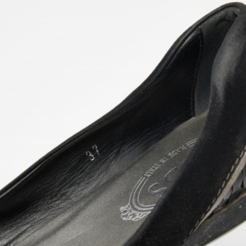 Tod's - Ballerines en python et daim noir - Taille 37 Pour femmes en vente