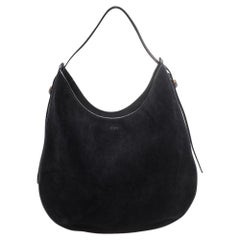 Tod's Black Suede and Leather Hobo