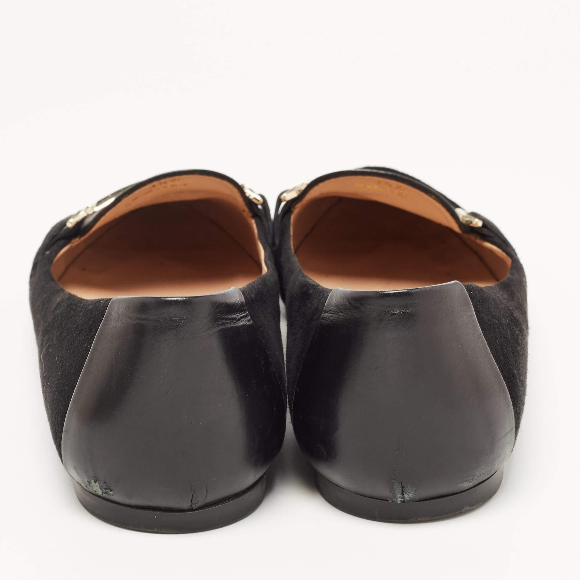Tod's Black Suede and Leather Slip On Loafers Size 35.5 For Sale 1