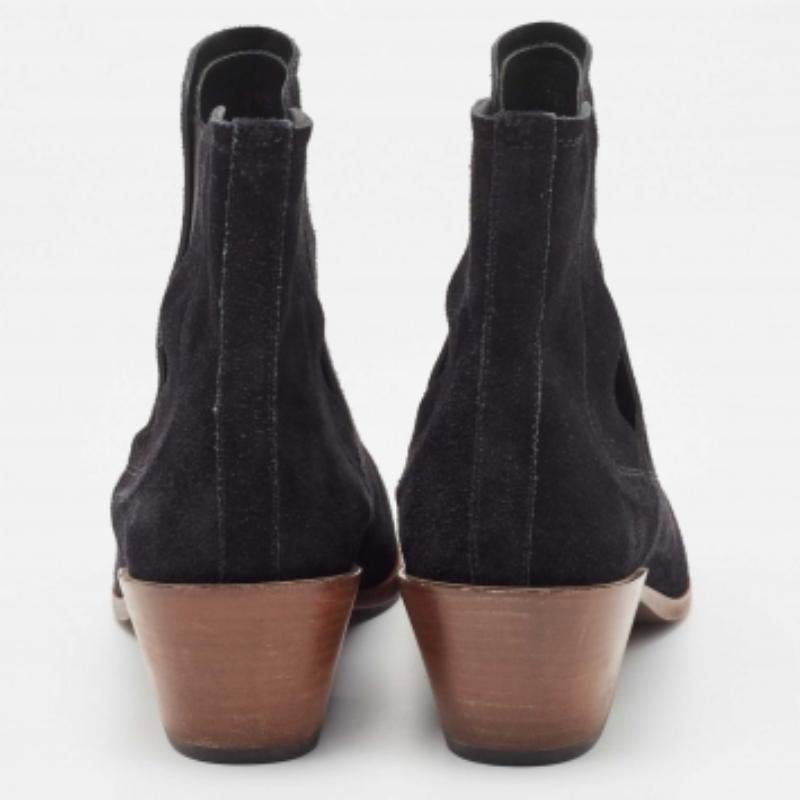 Tod's Schwarze Wildlederstiefeletten Größe 39,5 im Angebot 2