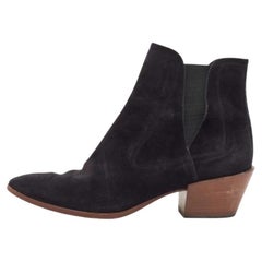 Tod's Schwarze Wildlederstiefeletten Größe 39,5
