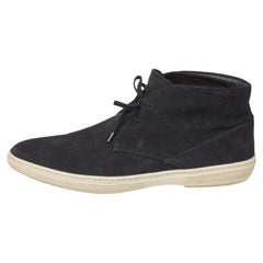 Tod's Black Suede Desert Ankle Boots Size 40