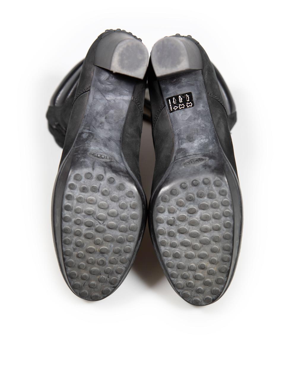 Tod's Botines con cordones de ante negro Talla IT 41 en Bueno estado para la venta en London, GB