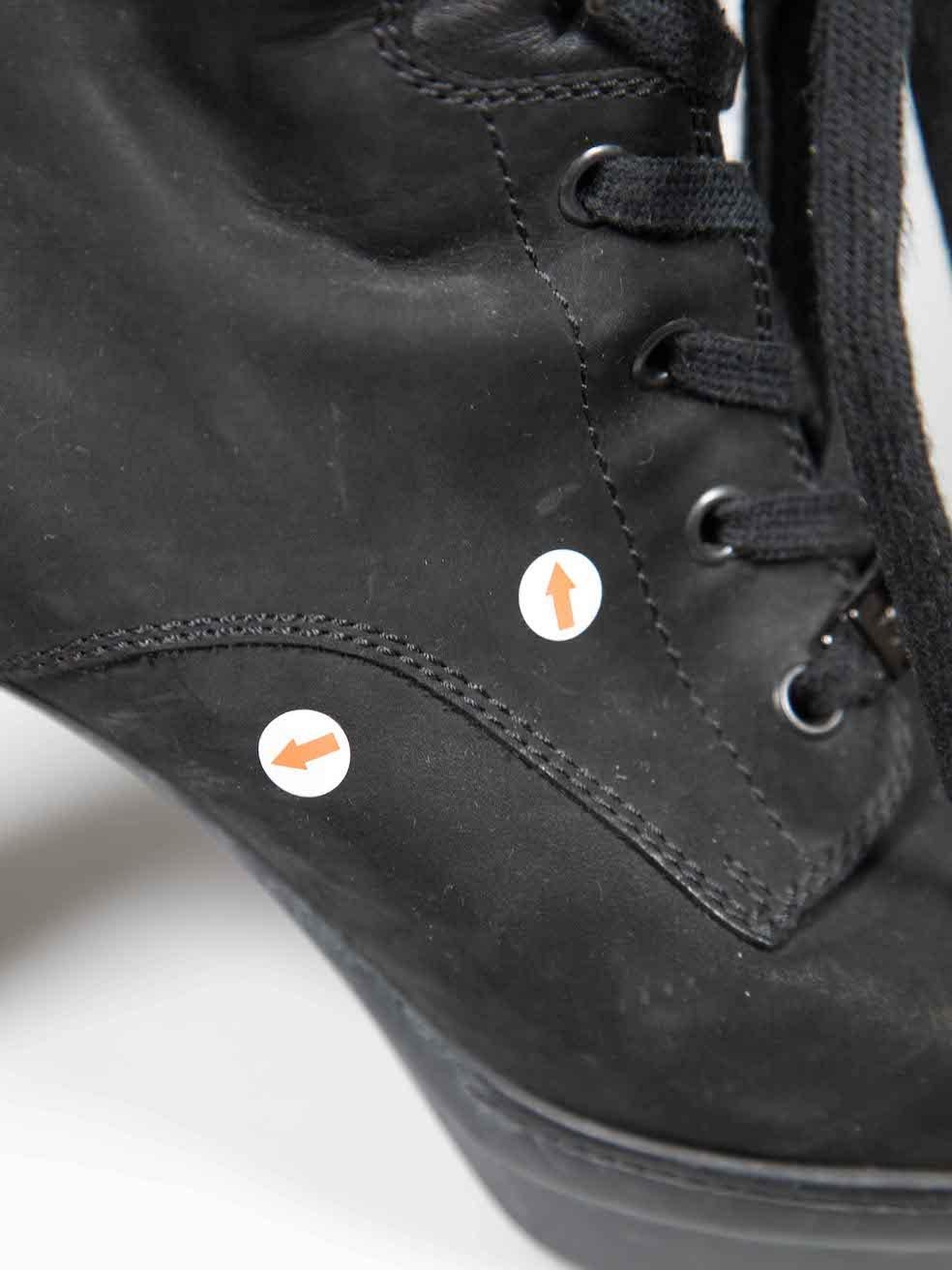 Tod's Botines con cordones de ante negro Talla IT 41 en venta 1