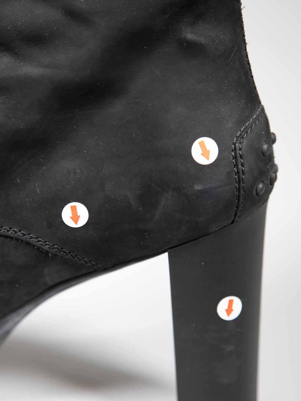 Tod's Botines con cordones de ante negro Talla IT 41 en venta 4