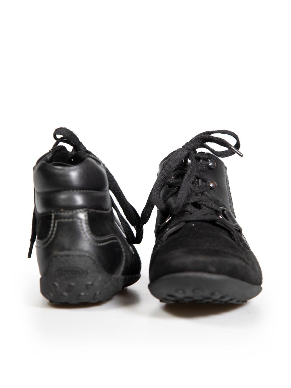 Noir Tod's - Chaussures à lacets en daim noir - Taille IT 36 en vente