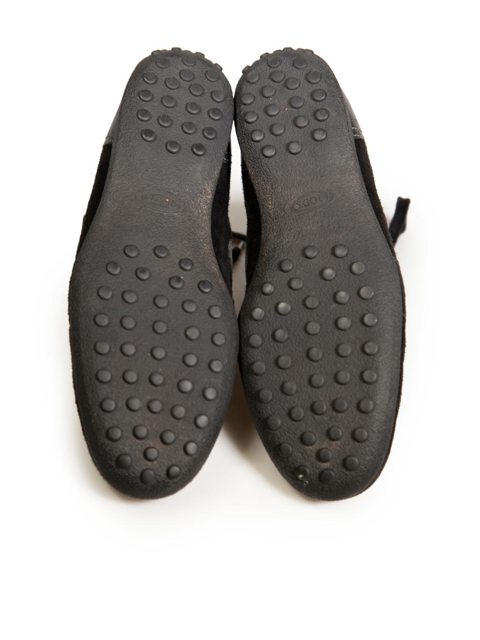 Tod's - Chaussures à lacets en daim noir - Taille IT 36 Bon état - En vente à London, GB