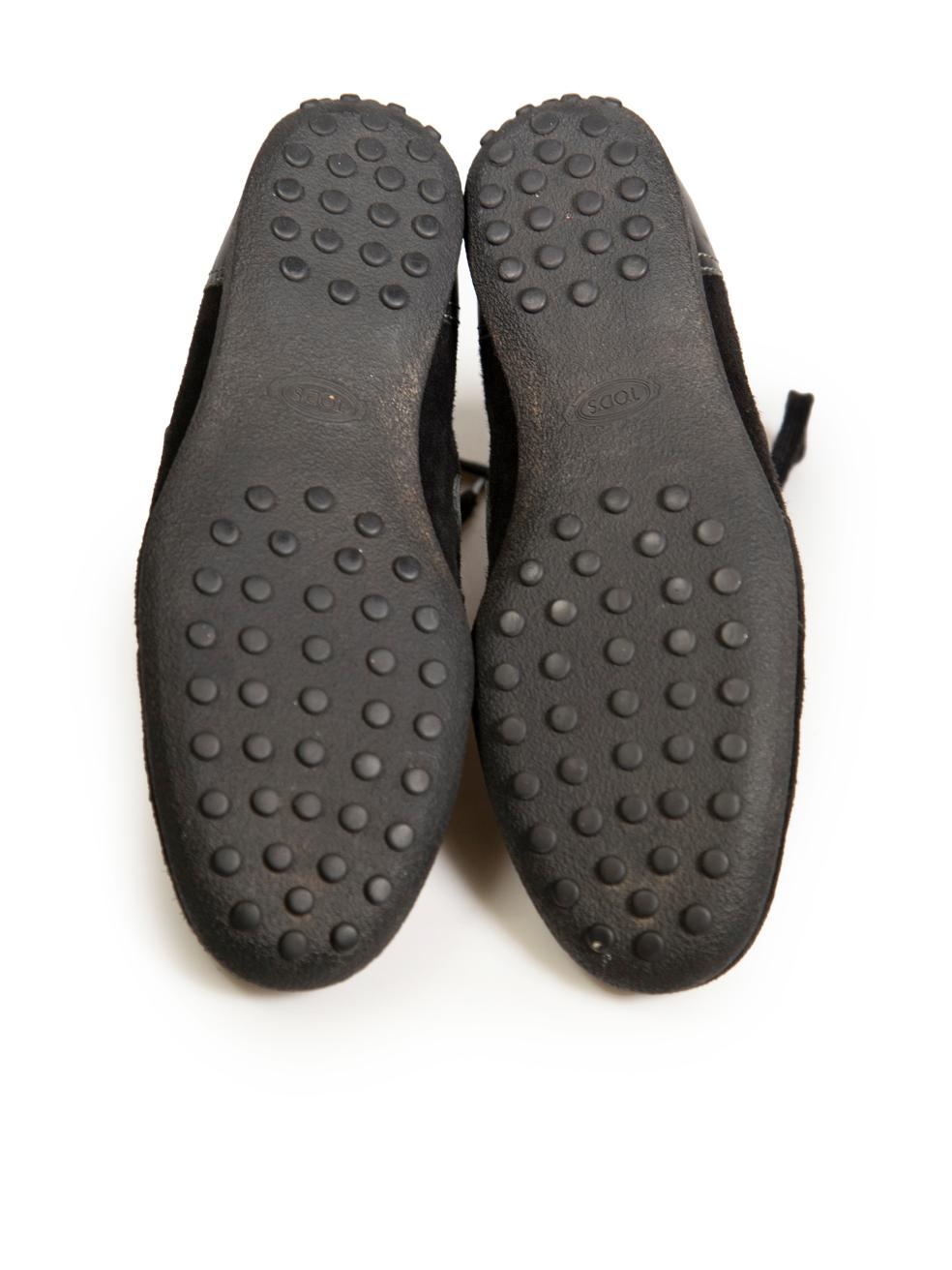 Tod's - Chaussures à lacets en daim noir - Taille IT 36 Pour femmes en vente