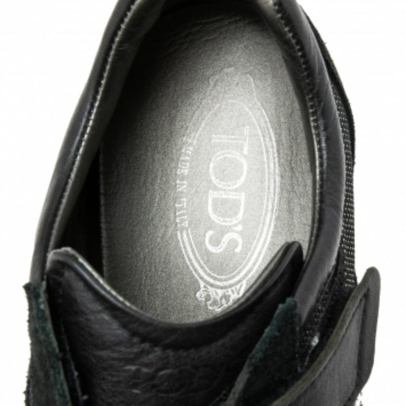 Noir Tod's - Baskets basses en daim, cuir et nylon - Taille 42 en vente