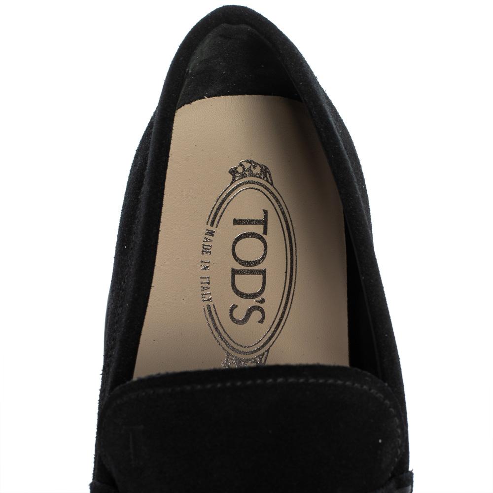 Tod's Mocassini Penny Slip On in pelle scamosciata nera taglia 44 2