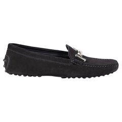 Mocasines Tod's de ante negro con puntera redonda Talla IT 38